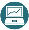 Line Chart Isolated Vector Icon That can be easily Modified or Edited. Royalty Free Stock Photo