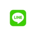 Line Chat logo editorial illustrative on white background Royalty Free Stock Photo