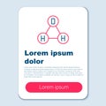 Line Chemical formula for water drops H2O shaped icon isolated on grey background. Colorful outline concept. Vector Royalty Free Stock Photo