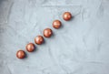 Line of chocolate balls bon bon Royalty Free Stock Photo