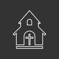 Line church sanctuary vector illustration icon.