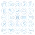 Line Circle Coding Icons Royalty Free Stock Photo