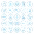 Line Circle Hacker Icons