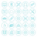 Line Circle Programming Icons Royalty Free Stock Photo