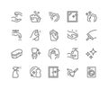 Line Cleaning Icons