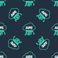 Line Cloud api interface icon isolated seamless pattern on black background. Application programming interface API Royalty Free Stock Photo