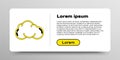 Line Cloud icon isolated on white background. Colorful outline concept. Vector Royalty Free Stock Photo