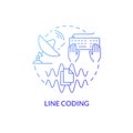 Line coding blue gradient concept icon Royalty Free Stock Photo