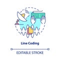 Line coding concept icon