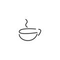 Line coffe cup icon on white background Royalty Free Stock Photo
