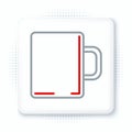 Line Coffee cup icon isolated on white background. Tea cup. Hot drink coffee. Colorful outline concept. Vector Royalty Free Stock Photo