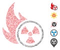 Line Collage Atomic Fire Icon
