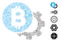 Line Collage Bitcoin Options Gear Icon