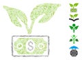 Line Collage Eco Startup Gain Icon Royalty Free Stock Photo