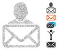 Line Collage Mail Recipient Royalty Free Stock Photo