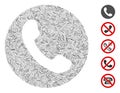 Line Collage Phone Number Icon