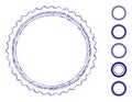 Line Collage Rosette Seal Frame Icon