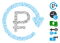 Line Collage Rouble Recurring Payment Icon