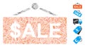 Line Collage Sale Nameplate Icon