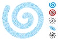 Line Collage Spiral Icon Royalty Free Stock Photo