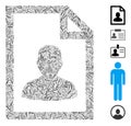 Line Collage User Page Icon Royalty Free Stock Photo