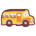 Line color vehicle school bus education transportation Royalty Free Stock Photo