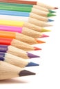 Line of colored pencils Royalty Free Stock Photo