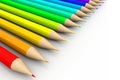 Line of colored pencils Royalty Free Stock Photo