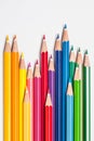 Line of colored pencils Royalty Free Stock Photo