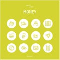 Line colorfuul icons set collection of Money and Banking