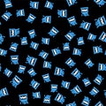 Line Computer api interface icon isolated seamless pattern on black background. Application programming interface API Royalty Free Stock Photo