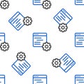 Line Computer api interface icon isolated seamless pattern on white background. Application programming interface API Royalty Free Stock Photo