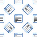 Line Computer api interface icon isolated seamless pattern on white background. Application programming interface API Royalty Free Stock Photo
