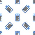Line Computer api interface icon isolated seamless pattern on white background. Application programming interface API Royalty Free Stock Photo