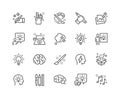 Line Creativity Icons Royalty Free Stock Photo