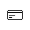line credit card icon on white background