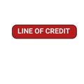 LINE OF CREDIT TEXT ON WHITE BACKGROUND