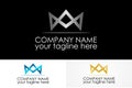 line crownd metalic logo Royalty Free Stock Photo