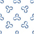 Line Cryptocurrency coin Ripple XRP icon isolated seamless pattern on white background. Altcoin symbol. Blockchain based