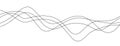 Line curve waves flow pattern vector element design or abstract dynamic stroke linear graphic rays black as liquid audio sound Royalty Free Stock Photo