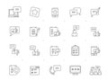 Line Customer, Management and Feedback Icons