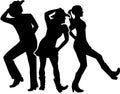 Line dance group Royalty Free Stock Photo