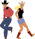 Line dancers Royalty Free Stock Photo