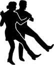 Line dancing couple