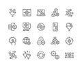 Line Data Processing Icons