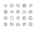 Line 360 Degree Icons