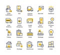 Line Delivery Icons. Editable Stroke