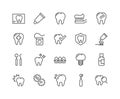 Line Dentist Icons
