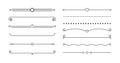 Line dividers decoration set. Vintage element frame isolated illustration Royalty Free Stock Photo