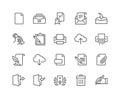 Line Document Icons Royalty Free Stock Photo